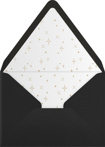 Gold Stripe Bow Champagne Invitation Envelope