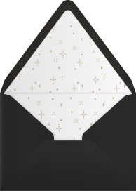 Gold Stripe Bubbly Bow Invitation Envelope