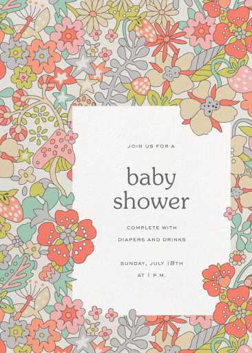 Flower Tops - Baby Shower Invitation by Liberty