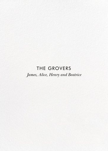 Christmas Bow Frame - Holiday Card by Linda and Harriett - Back