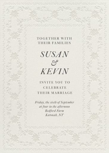 Opulent Border (Invitation) - Wedding Invitation by Martha Stewart