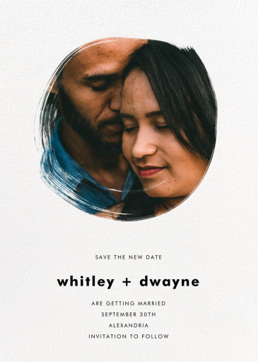 Painted Circle - Save the Date by Paperless Post