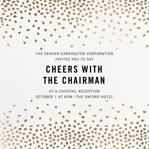 Fetti (Square) - Corporate Reception Invitation by Kelly Wearstler