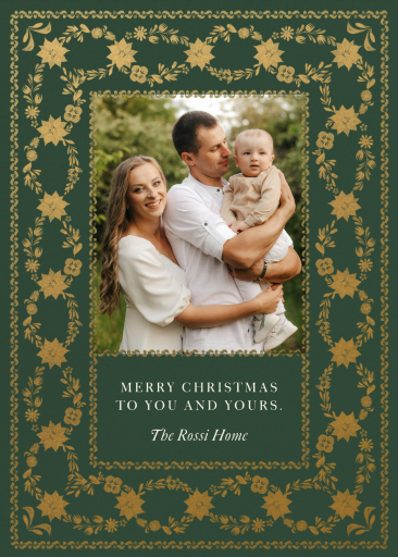 Opulent Border Photo - Christmas Card by Martha Stewart