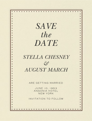 Sharon (Save the Date) by Crane & Co.