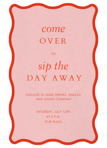 Rippled Trim - Cocktail Party Invitation by Paperless Post