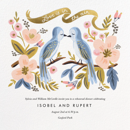 Love is Lighter than Air - Rehearsal Dinner Invitation by Rifle Paper Co.