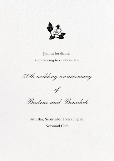 Blanc - 50th Anniversary Invitation by Paperless Post