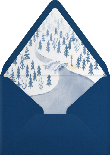 Snowy City Skyline - Paperless Post Envelope