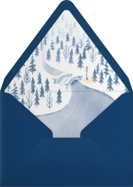 Snowy City Skyline - Paperless Post Envelope