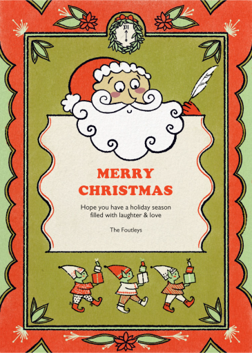 Santa and His Elves - Holiday Card by Paperless Post