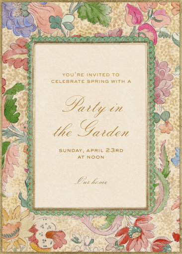 Botanical Frame - Spring Party Invitation by Fin Fellowes