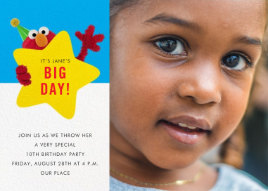Hey, Elmo Photo - Birthday Invitation by Sesame Street
