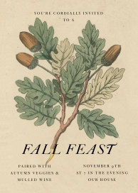 Rustic Acorns - Invitation by John Derian