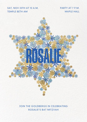 Sequin Star - Bar & Bat Mitzvah Invitation by Paperless Post