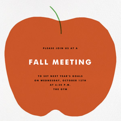 Apple in Season - School Event Invitation by The Indigo Bunting