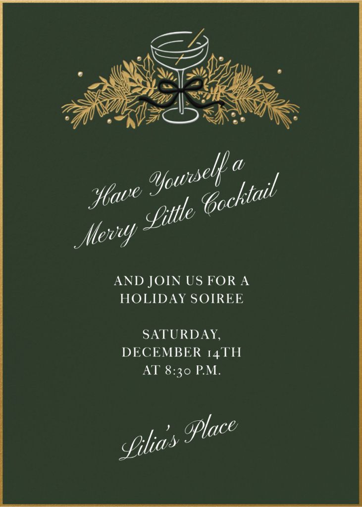 Gilded Toast Invitation