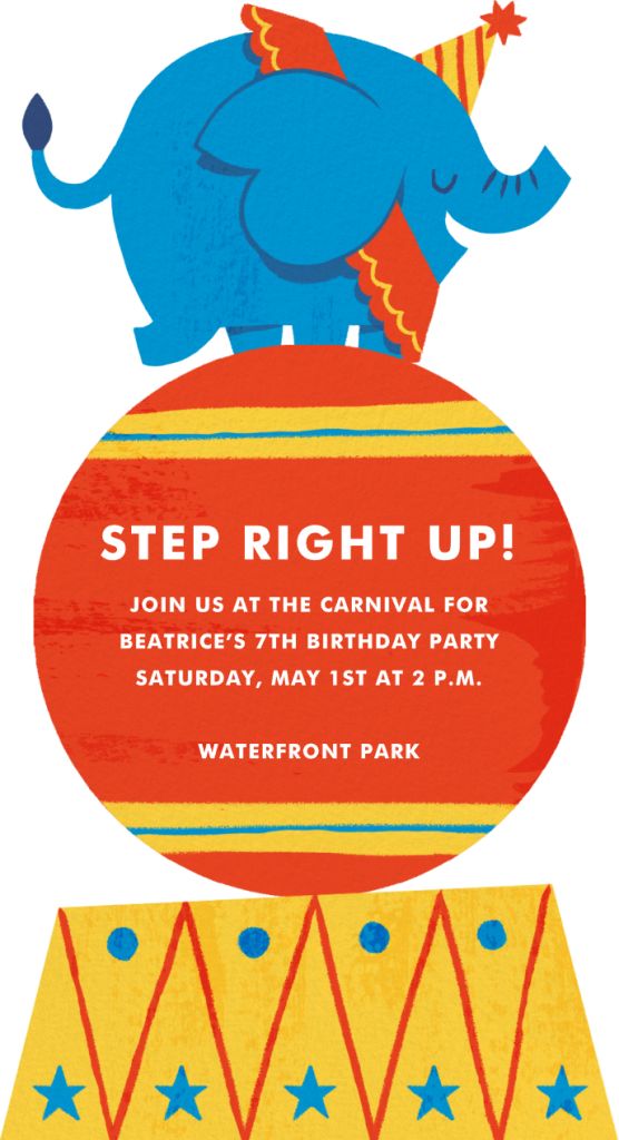 Step Right Up Invitation