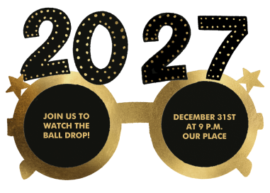 Einladung zur Silvesterfeier 2027 „Gold Glasses“