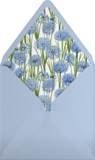 Blue Allium Border - Oscar de la Renta Envelope