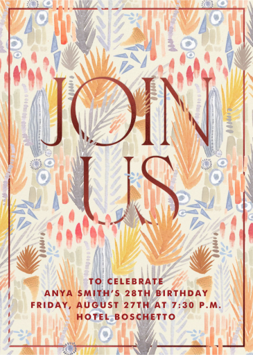 Painted Savannah - Birthday Invitation by Jungalow