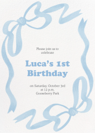 Soft Ribbons - First Birthday Invitation by Paperless Post