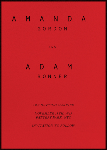 Type and Space - Save the Date by Paperless Post