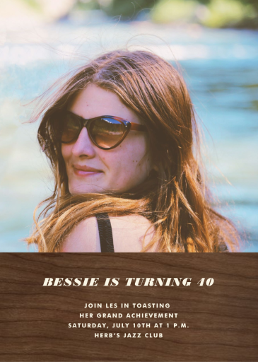 Wood Grain Photo (Tall) by Paperless Post