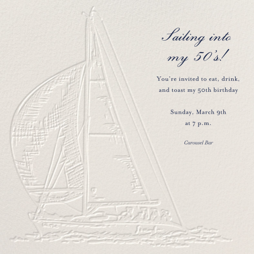 Seaside Sail - Birthday Invitation by Emily Baird