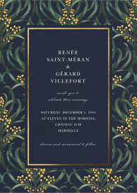 Flowering Mimosa - Wedding Invitation by Oscar de la Renta