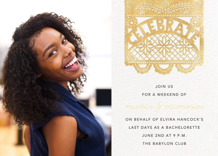 Papel Picado Photo - Bachelorette Party Invitation by Paperless Post