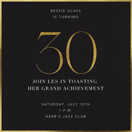 Gold Glimmer - Birthday Invitation by Paperless Post