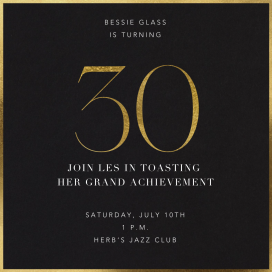 Gold Glimmer - Birthday Invitation by Paperless Post