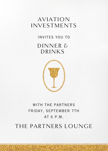 Chalice (Customizable Template) - Business Dinner Invitation by Paperless Post