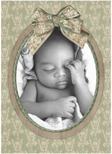 Baroque Backdrop - Birth Announcement by Fin Fellowes