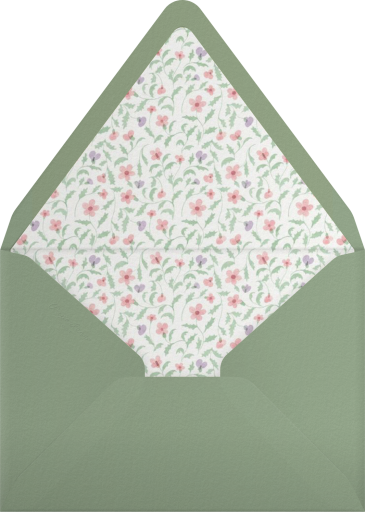 Fairy Mushroom Garden Invitation Envelope