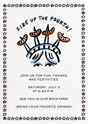 Liberty Dogs - 4th of July Invitation by Rob Wilson