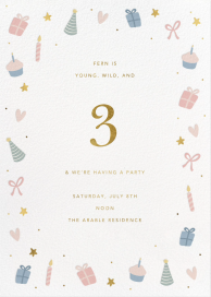 Pink and Blue Party - Big Number by Sugar Paper