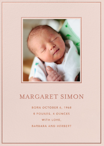 Debossed Details - Birth Announcement by Sugar Paper