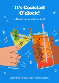 Happy Cocktails - Party Invitation by Tess Smith-Roberts