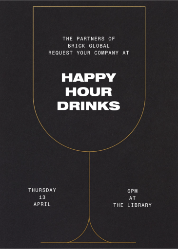 Grenache - Happy Hour Invitation by Paperless Post