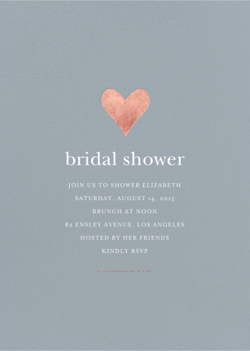 Foil Heart - Bridal Shower Invitation by Sugar Paper