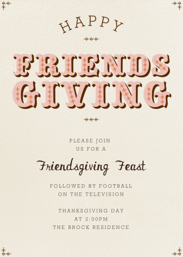 Happy Friendsgiving - Party Invitation by Paperless Post