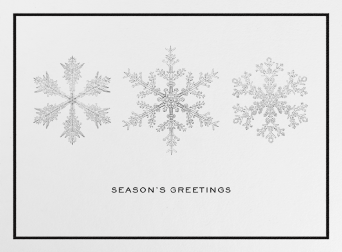 Snowflake Seasons Greetings - Holiday Card by Paperless Post