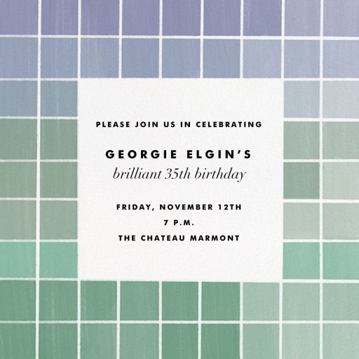 Chromatic (Photo) - Birthday Invitation by Kelly Wearstler - Back