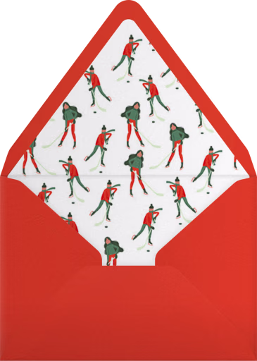 Holiday Hockey - Paperless Post Envelope