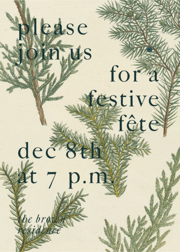 Fir Ever - Invitation by John Derian