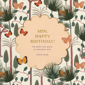 Butterfly Forest - Business Greeting Card by Jungalow