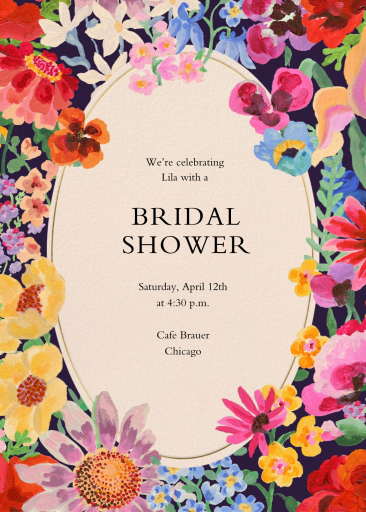 Bouquet Pendant - Bridal Shower Invitation by Liberty