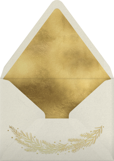 Gold Leaf Holly - Paperless Post Envelope